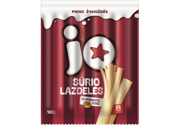 Sūrio lazdelės JO su brandintu gaudos sūriu, 40 % rieb. s.m., 160 g