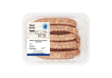 Šviežios kiaulienos plonosios dešrelės WELL DONE, 400 g