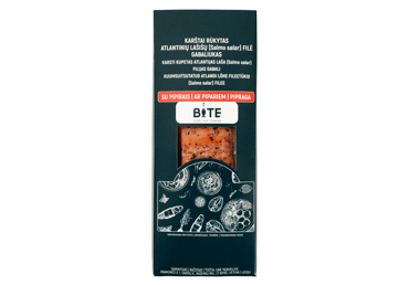 K. r. atlantinių lašišų filė gabaliukai su pipirais BITE, 125 g