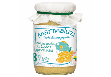 Картофельное пюре MARMALUZI с кусочками рыбы (с 8 месяцев), 190 г