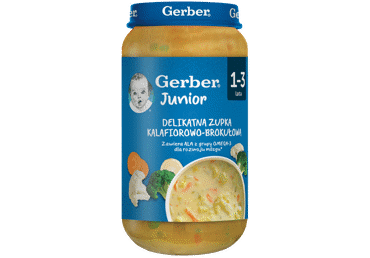 Sriuba GERBER su žiediniu kopustu ir brokoliais, 250 g