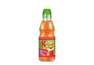 Carrot, raspberry and apple nectar KUBUŠ GO, 300 ml