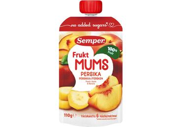 Vaisių tyrė SEMPER su persikais, bananais, nuo 6 mėn., 110 g