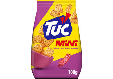 Crackers TUC MINI, smoked bacon flavor, 100 g