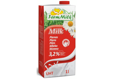 UAT pienas FARM MILK, 3,2% rieb., 1 l