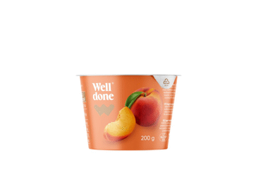 Съедобный йогурт WELL DONE, со вкусом персика, 5,1 % жира, 200 г