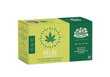 Žolelių arbata RELAX ŽOLYNĖLIS su kanapėmis, 30 g