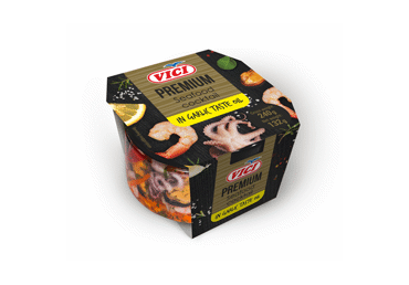 Коктейль из морепродуктов VIČI в чесночном масле, 240 г