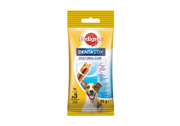 Mažų veislių šunų skanėstai PEDIGREE DENTASTIX, 3 vnt., 45 g