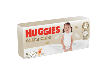 Sauskelnės HUGGIES EXTRA CARE 5, 11-25 kg, 50 vnt.