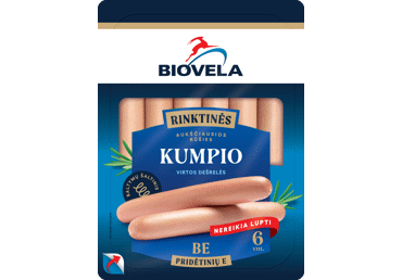 Boiled BIOVELA ham sausages, highest grade, 240 g