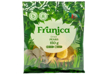 Džiovintos kriaušių puselės be pridėtinio cukraus FRUNICA, 150 g