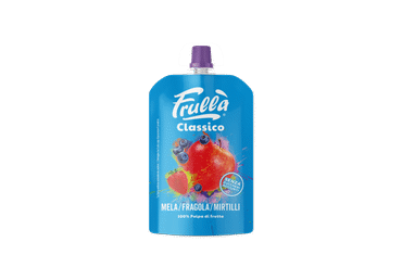 Obuolių, braškių ir mėlynių užkandis FRULLA, 100 g