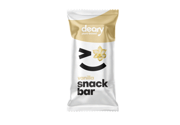 Glaistytas augalinis batonėlis DEARY, vanilės skonio, 40 g