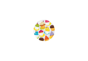 Popierinės lėkštutės CUPCAKE PARTY, 18 cm, 8 vnt., 1 vnt.