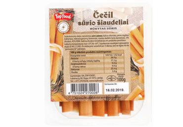 Копченые сырные палочки TOP FOOD, 28% жира, 100 г