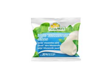 Liesas mocarelos sūris FARM MILK, 20 % rieb. s. m., 125 g