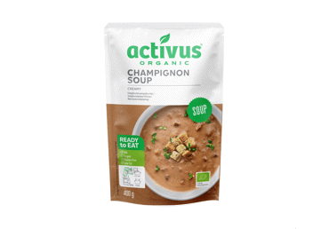 Ekologiška trinta pievagrybių sriuba ACTIVUS, 400 g