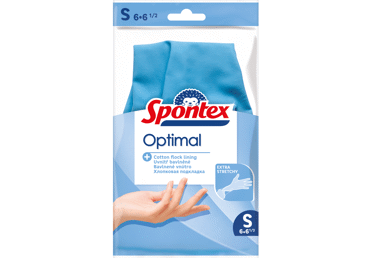 Guminės pirštinės SPONTEX, S, 1 vnt.