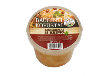 Rauginti kopūstai LINKĖJIMAI IŠ KAIMO kibirėlyje, 800 g