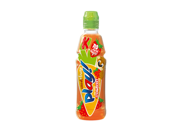 Morkų, braškių, žaliųjų citrinų, obuolių gėrimas KUBUŠ PLAY, 400 ml