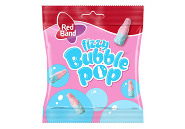 Жевательные конфеты RED BAND BUBBLE POP, 100 г
