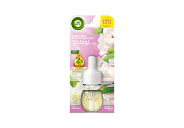 Elektrinis kištukinis oro gaiviklis „Air Wick“, baltų bijūnų ir jazminų kvapo, 19 ml