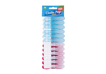 Plast. skalbinių segtukai (24 vnt.), 24 vnt.