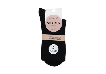 Moteriškos kojinės SPARTA, 2 poros, 36-41 dydis, juodos, 2 vnt.