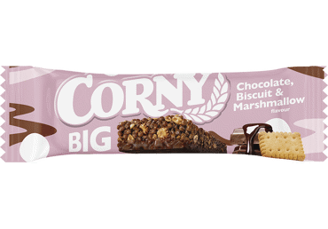 Cereal bar CORNY, chocolate cookie and marshmallow flavor, 40 g