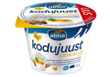 Grūdėtoji varškė ALMA, krembriulė skonio, 5 % rieb., 200 g