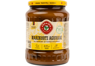 Pickled cucumbers KĖDAINIŲ KONSERVAI with honey, spicy marinade, 680 g