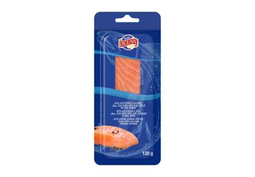 Соленая филе лосося OCEAN, с кожей, 120 г