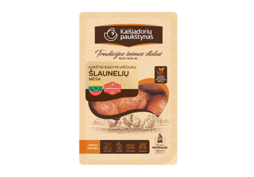 K. smoked broiler chicken thighs meat without antibiotics, a. r., 400 g