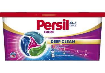 Skalbimo kapsulės "PERSIL DISCS Color" 28 skalbimai 