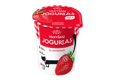 Yogurt with strawberries VILVI, 3.6% fat, 350 g