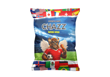 Картофельные чипсы CHAZZ, со вкусом куриных крылышек, 90 г