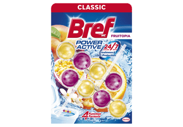WC valiklis-gaiviklis BREF Power Aktiv Fruitopia, 2x50 g