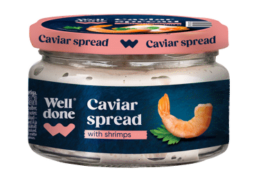 Ikrų užtepėlė su krevetėmis WELL DONE, 160 g