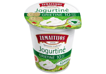 Jogurtinė ŽEMAITIJOS grietinė, 10 % rieb., 400 g