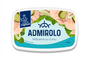 ADMIROLO mišrainė su tunu ZIGMAS, 180 g