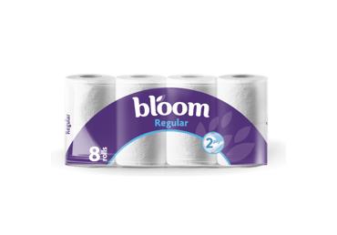 Toilet paper BLOOM, 8 rolls, 160 sheets, 8 pcs.