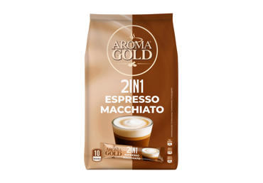 Kavos gėrimas AROMA GOLD 2 IN 1 ESPRESSO MACCHIATO, 80 g