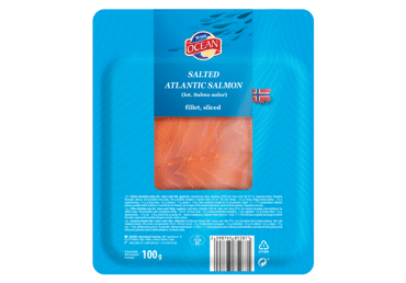 Соленая нарезанная филе лосося WIDE OCEAN, 100 г