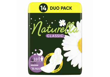 Гигиенические прокладки NATURELLA Classic Night, S4, 14 шт.
