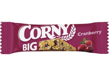 Javainių batonėlis CORNY BIG su spanguolėmis, 50 g