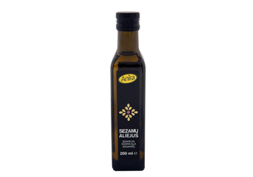 Šaltai spaustas nerafinuotas sezamų aliejus ANIRA, 250 ml