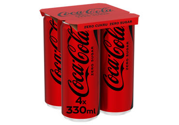 Gaivusis gėrimas COCA-COLA Zero 4x330 ml