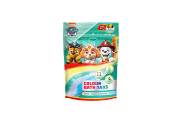 Colored bath foam PAW PATROL blackberry, pomelo, strawberry scent, 144 g