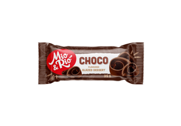Šokolado skonio glaistytas desertas MIO&RIO, 23% rieb., 35 g